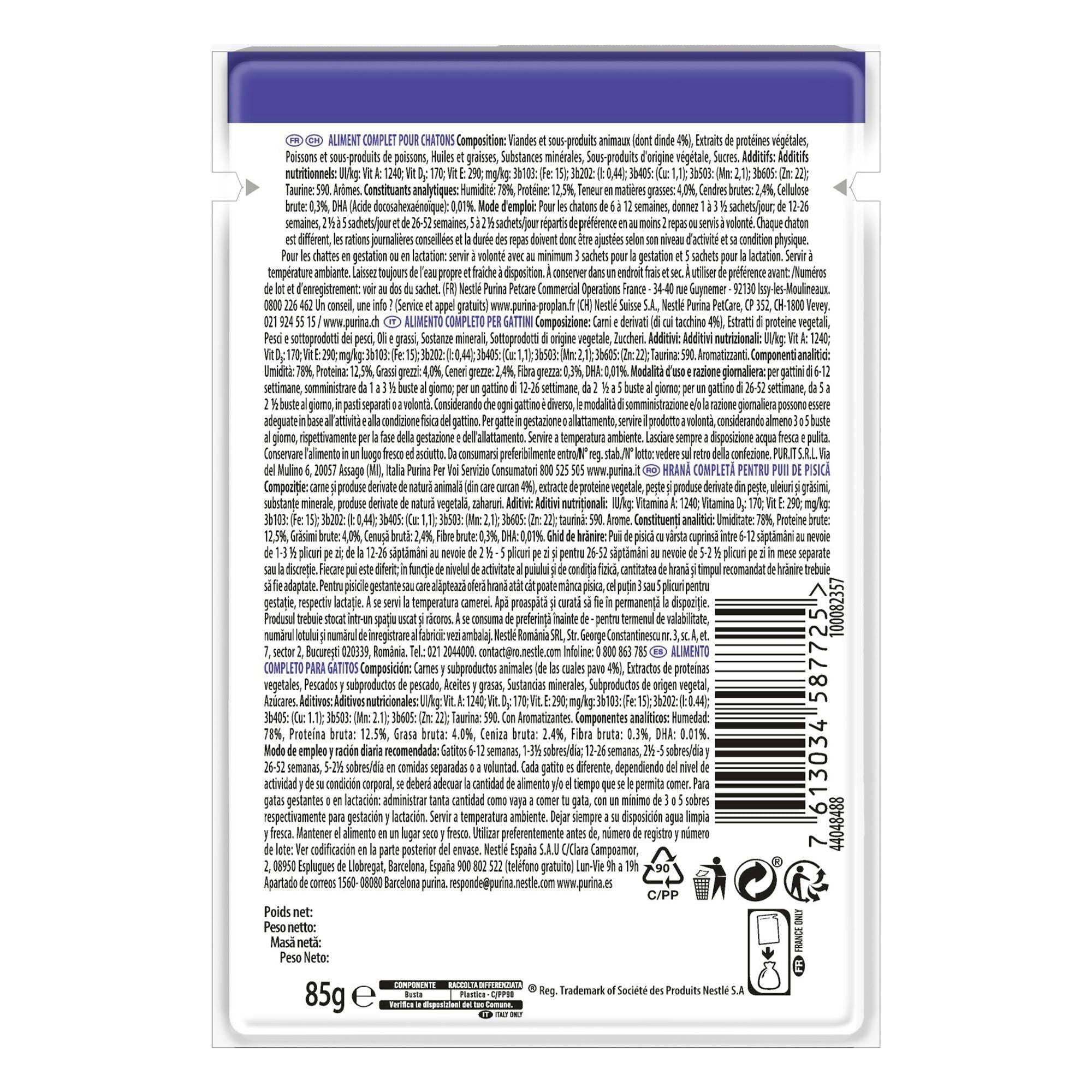 Purina Pro Plan - Kitten Healthy Start Cat Wet Food - Turkey in Gravy