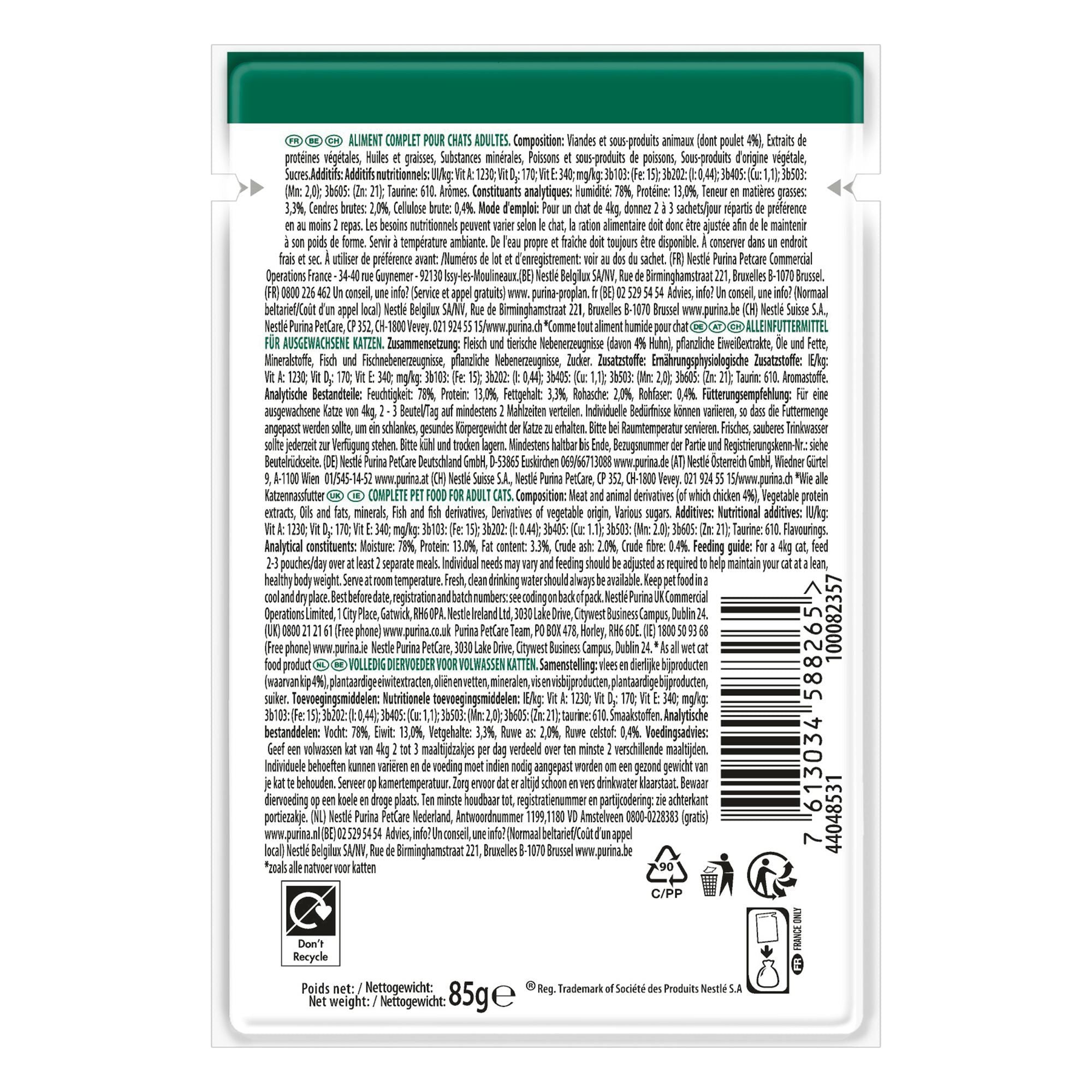 Purina Pro Plan - Sterelised Adult Maintenance Cat Wet Food - Chicken in Gravy