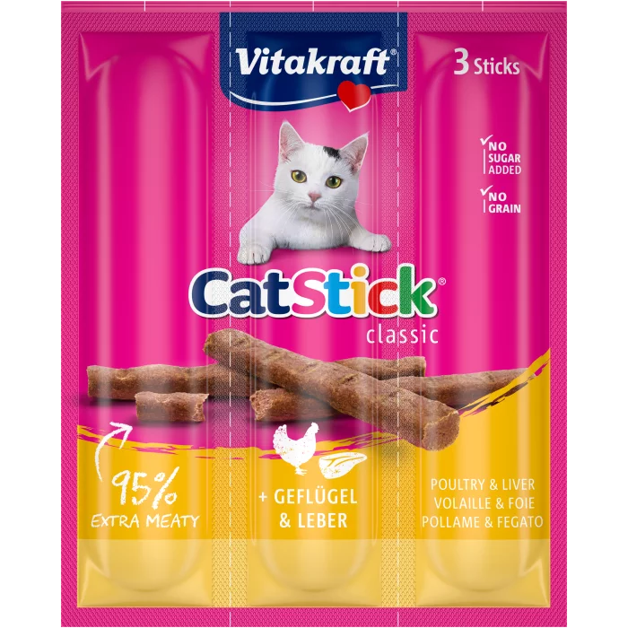 Vitakraft Cat Stick Mini - Poultry & Liver - Shaking Tails