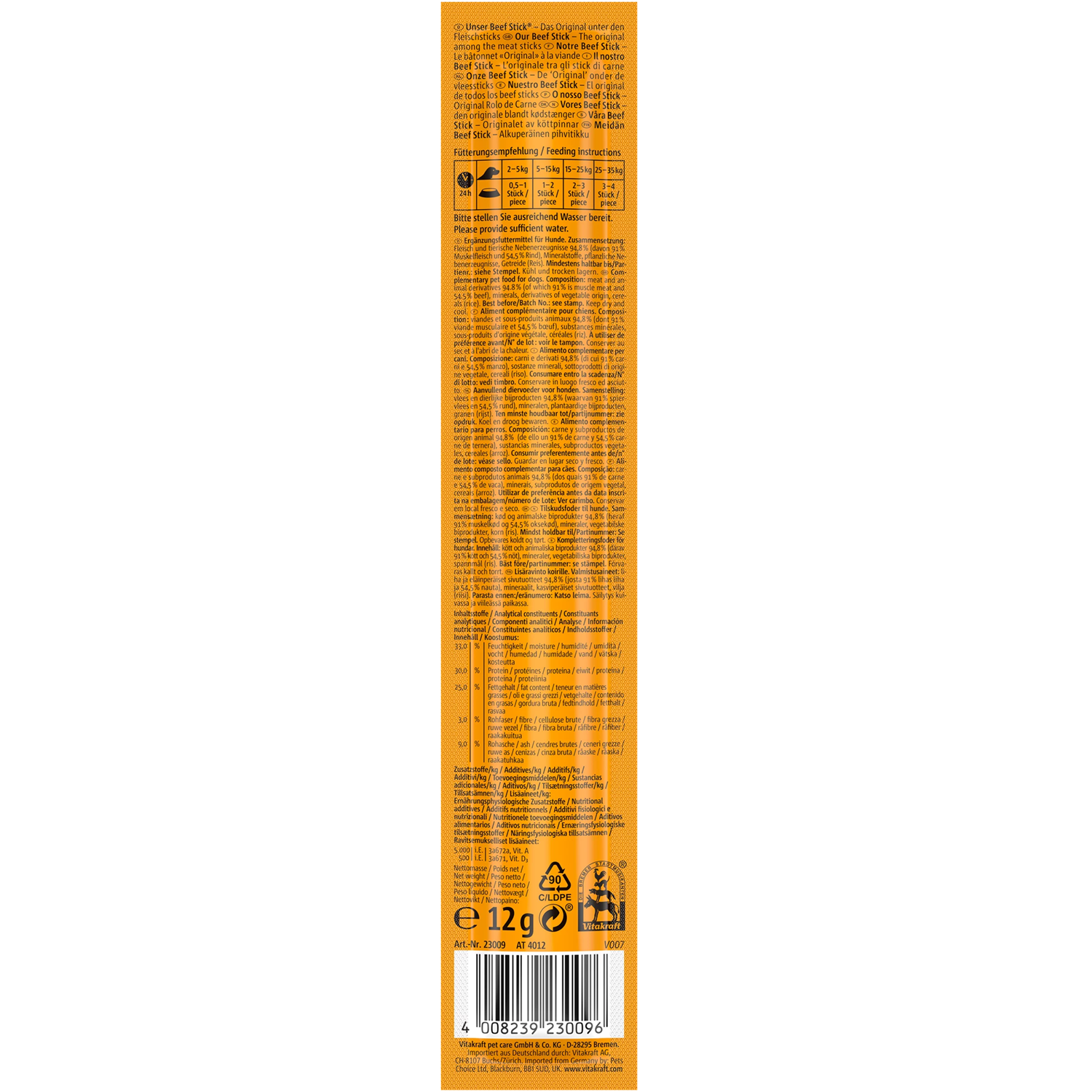Vitakraft Beef Stick Dog Snack - Beef - Shaking Tails