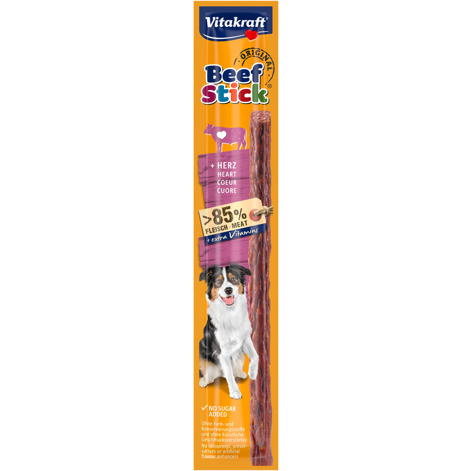Vitakraft Beef Stick Dog Snack - Original Heart - Shaking Tails