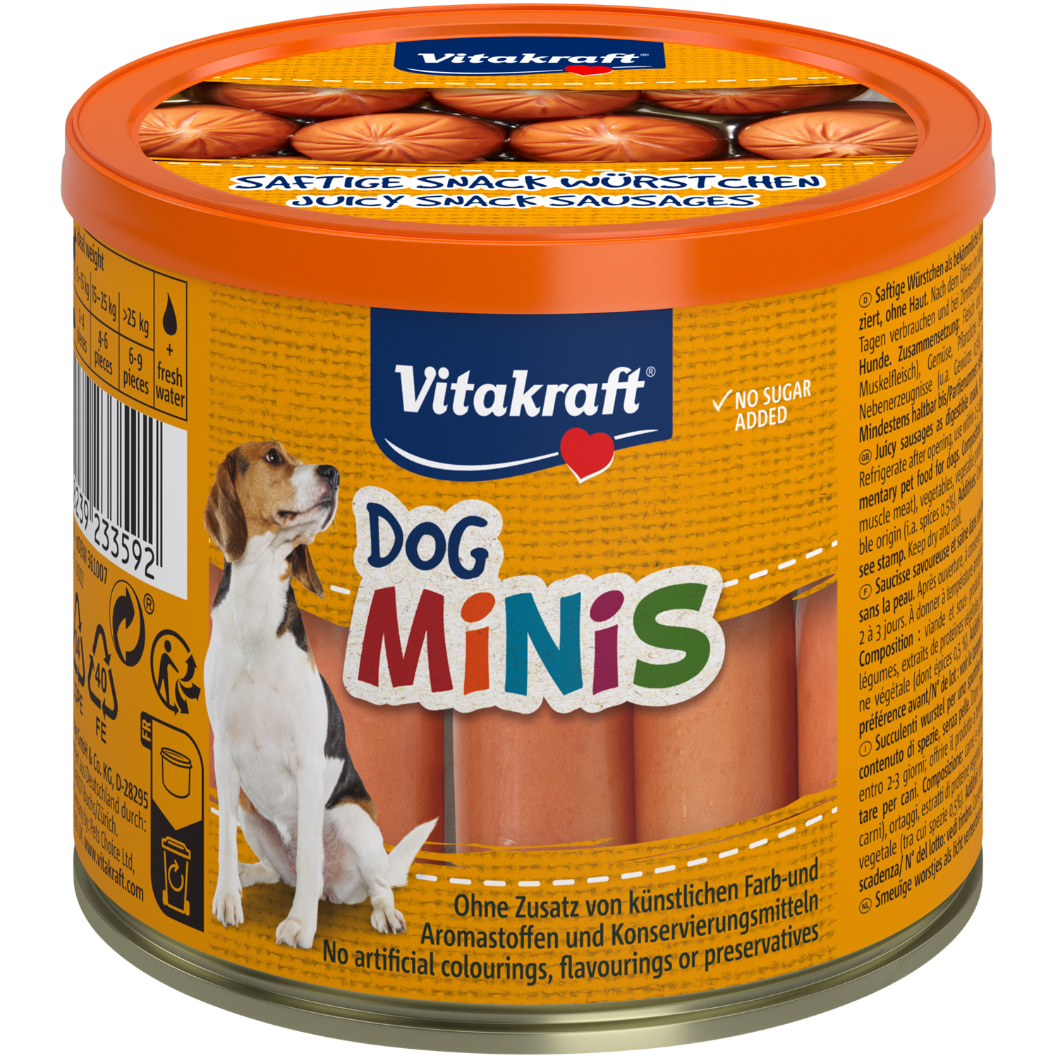 Vitakraft Dog Minis Sausage Snack - Shaking Tails
