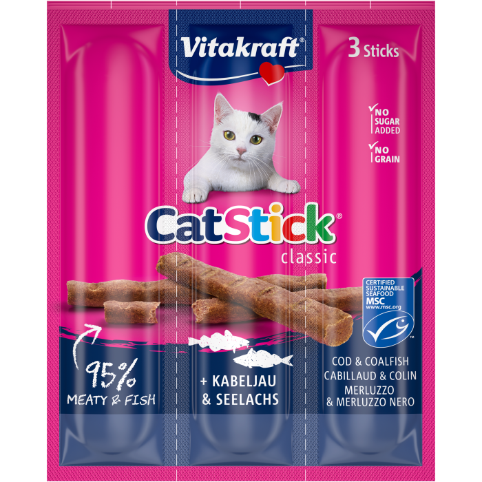 Vitakraft Cat Stick Mini - Cod & Pollock - Shaking Tails