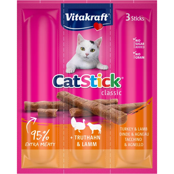 Vitakraft Cat Stick Mini - Turkey & Lamb - Shaking Tails
