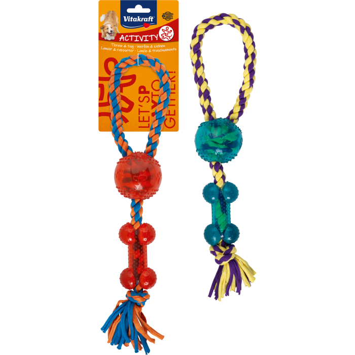 Vitakraft Dog Activity Rope & Bone Rings - Shaking Tails