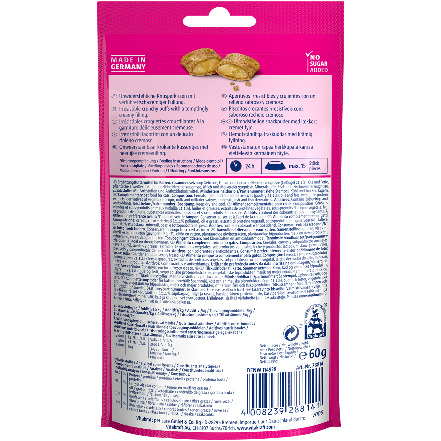 Vitakraft Crispy Crunch Cat Snack - Poultry - Shaking Tails