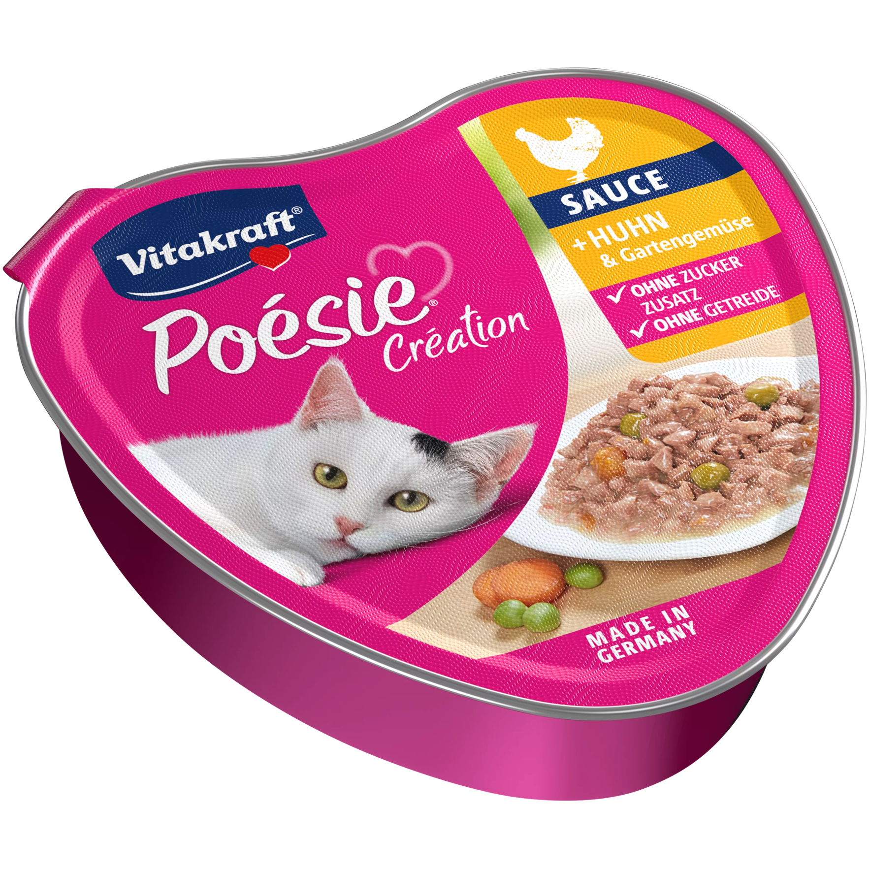 Vitakraft Poésie Création Cat Wet Food - Chicken & Garden Vegetables - Shaking Tails