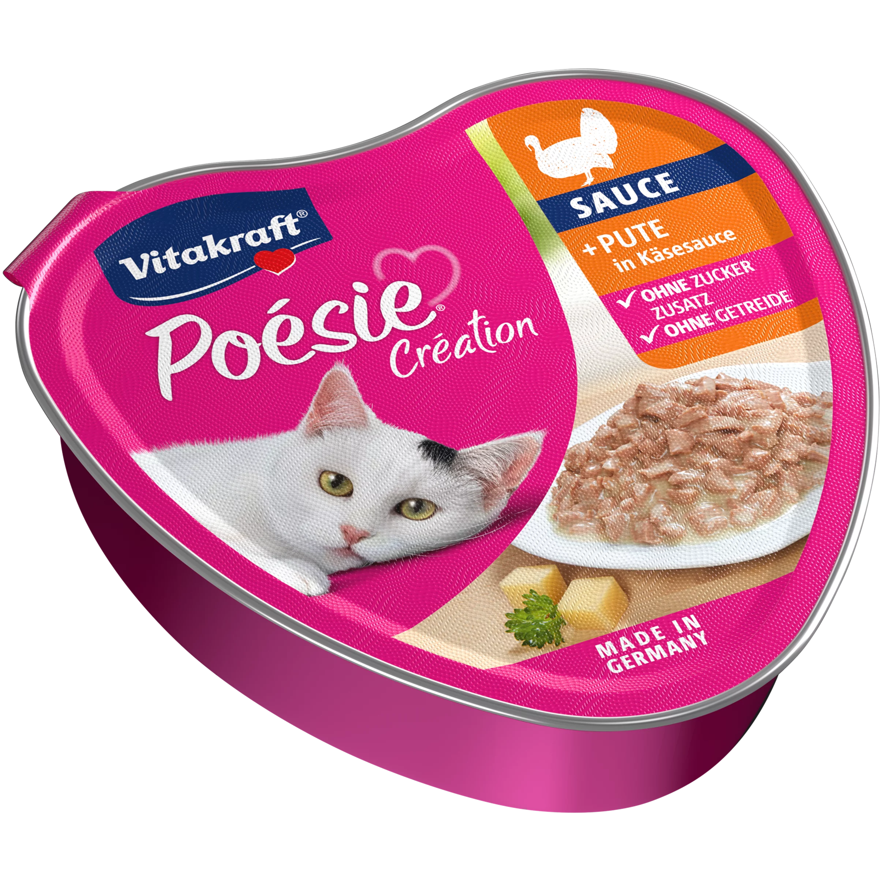 Vitakraft Poésie Création Cat Wet Food - Turkey in Cheese sauce - Shaking Tails