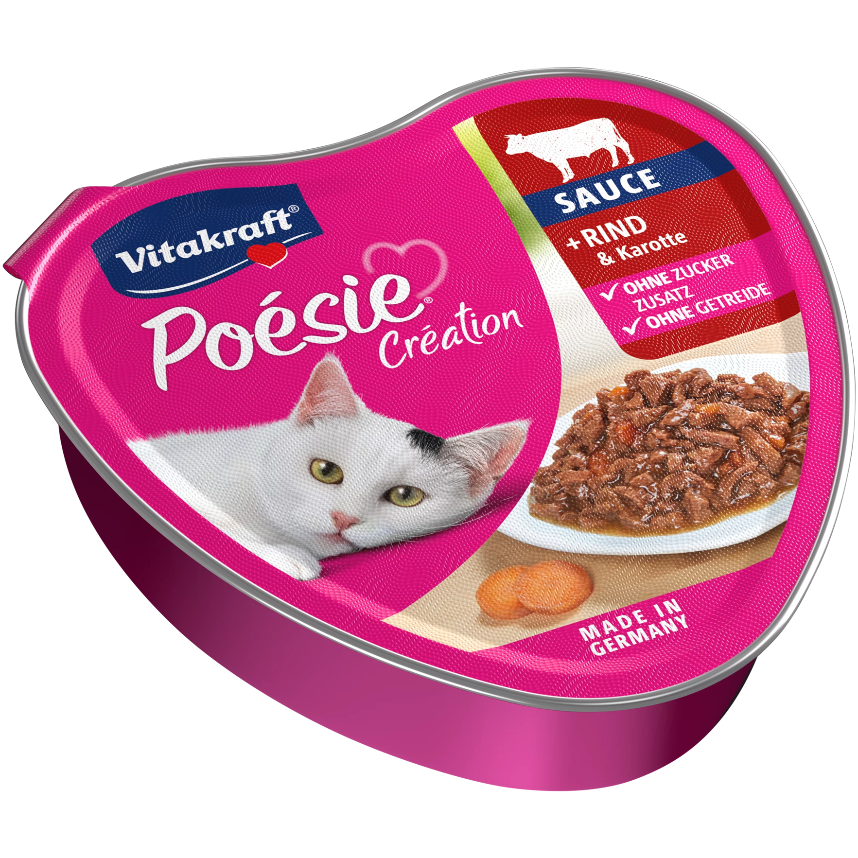 Vitakraft Poésie Création Cat Wet Food - Beef & Carrot in sauce - Shaking Tails