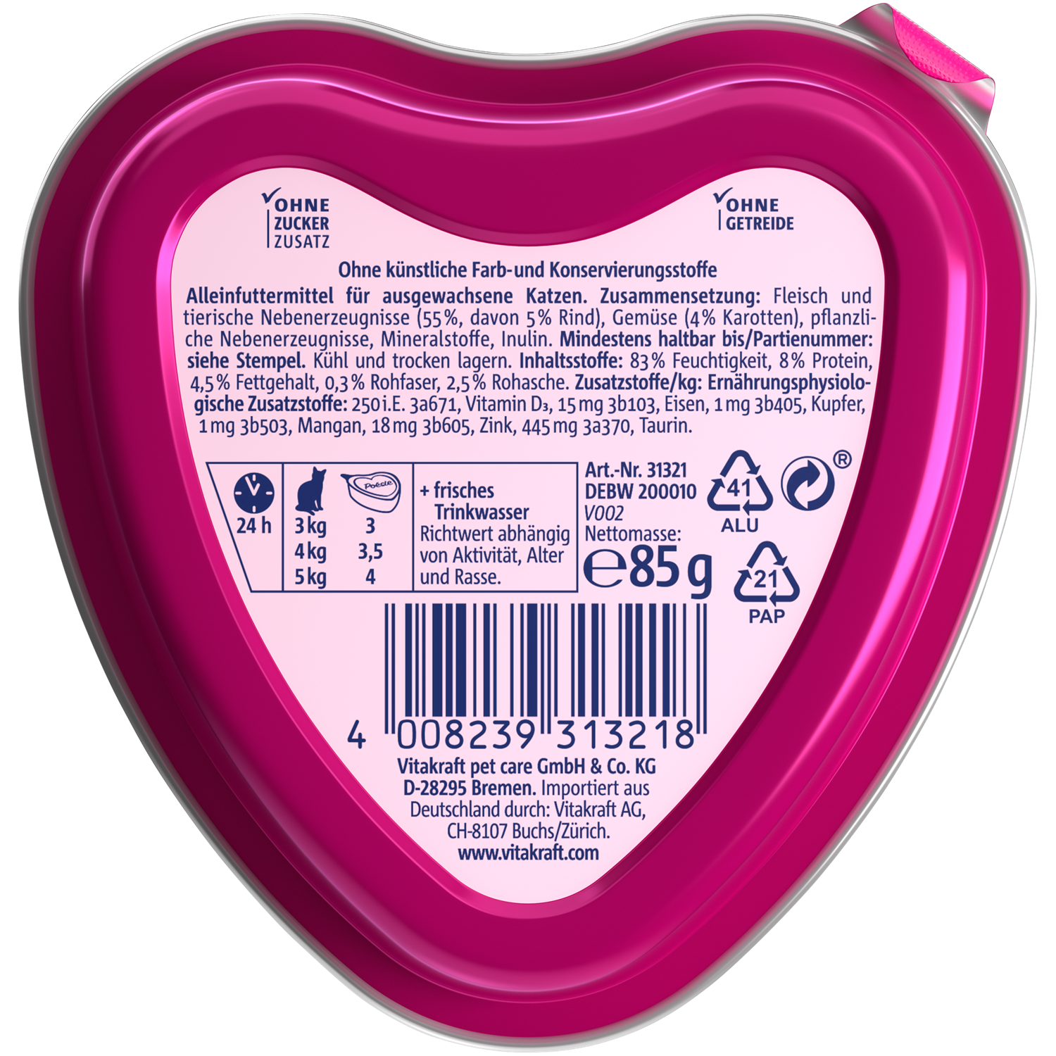 Vitakraft Poésie Création Cat Wet Food - Beef & Carrot in sauce - Shaking Tails