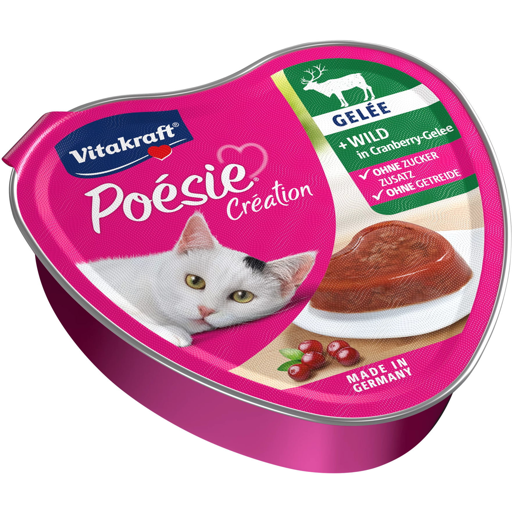 Vitakraft Poésie Création Cat Wet Food - Wild in cranberry jelly - Shaking Tails
