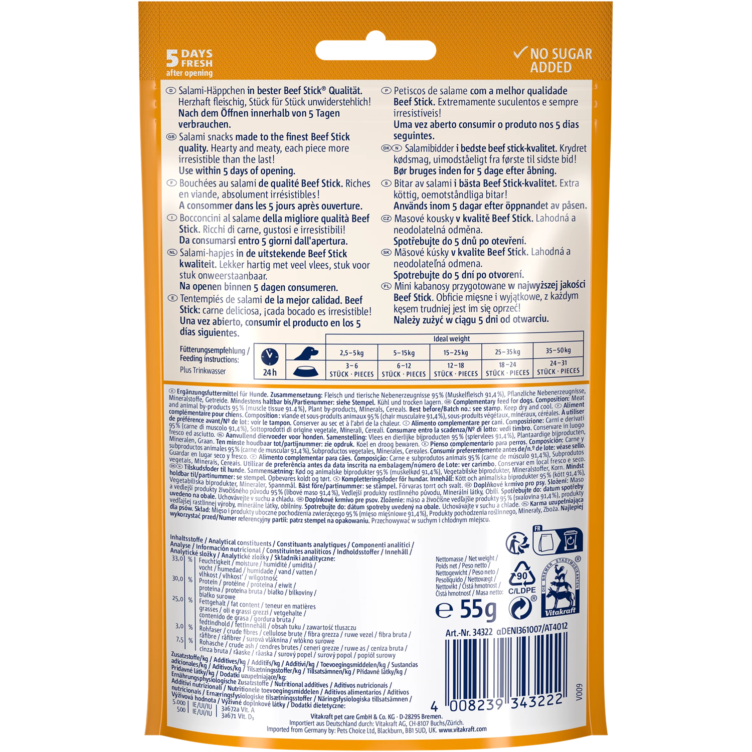 Vitakraft Beef Stick Dog Snack - Rustico - Shaking Tails