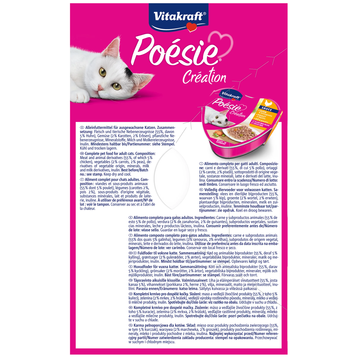 Vitakraft Poésie Création in sauce multipack Cat Wet Food - Shaking Tails