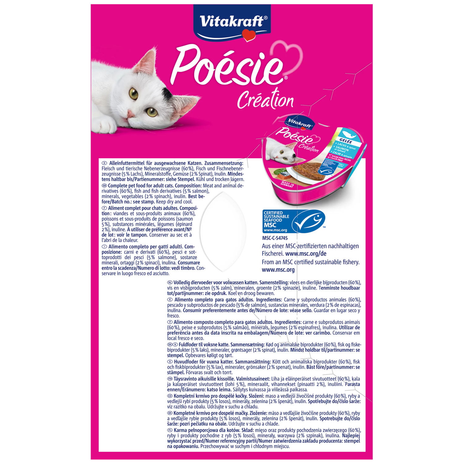 Vitakraft Poésie Création in jelly multipack Cat Wet Food - Shaking Tails