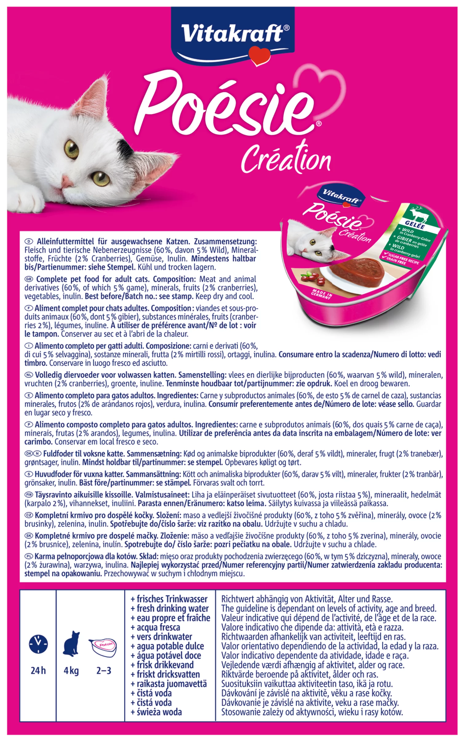 Vitakraft Poésie Création in jelly multipack Cat Wet Food - Shaking Tails