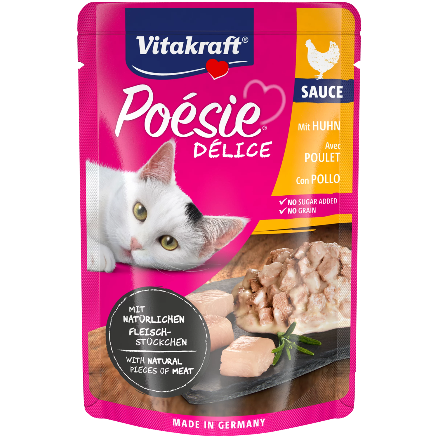 Vitakraft Poésie Délice Cat Wet Food - Chicken in sauce - Shaking Tails