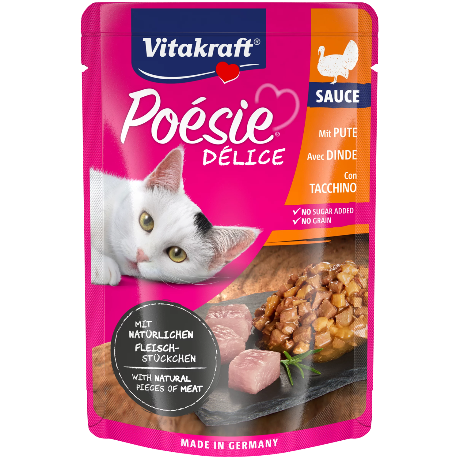 Vitakraft Poésie Délice Cat Wet Food - Turkey in sauce - Shaking Tails