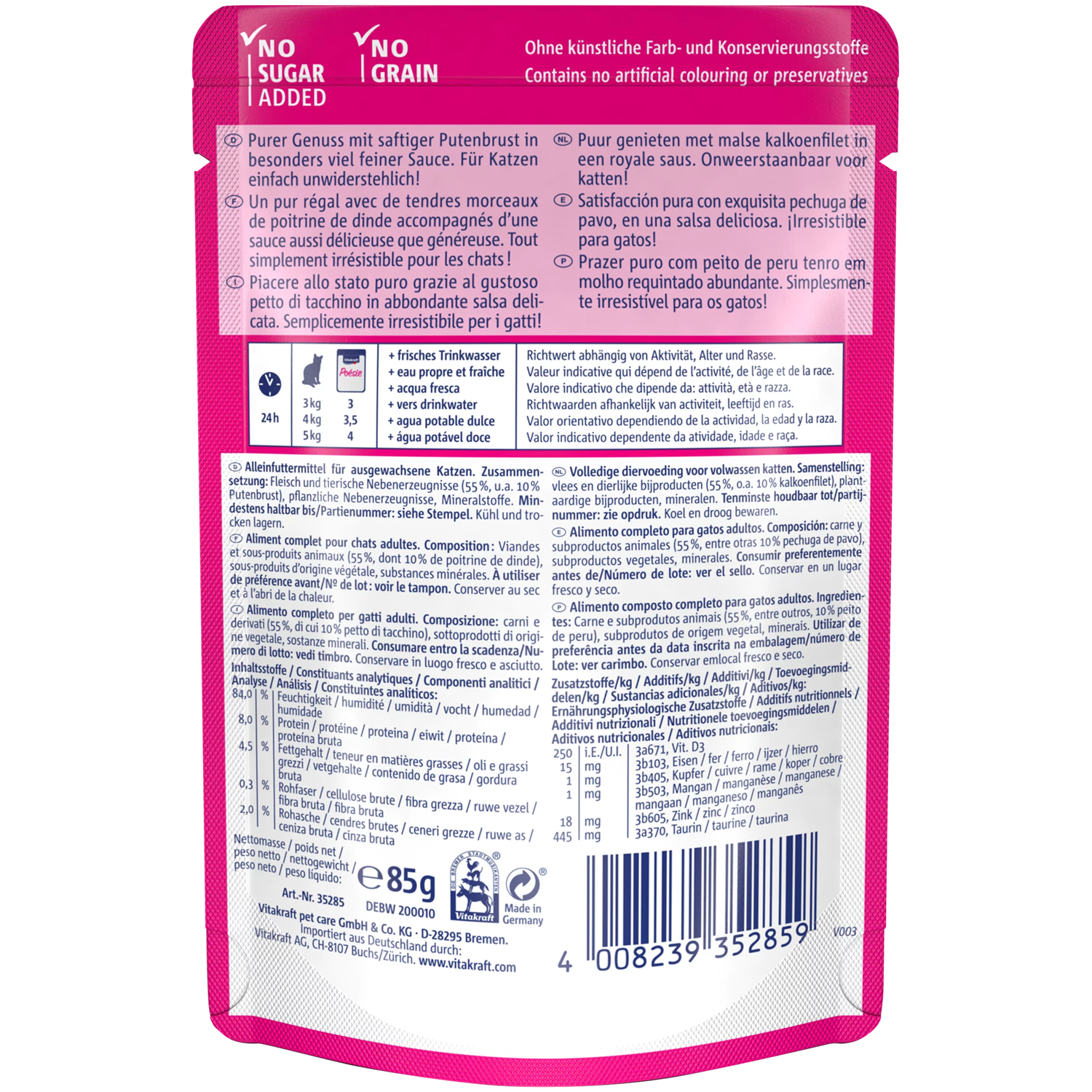 Vitakraft Poésie Délice Cat Wet Food - Turkey in sauce - Shaking Tails