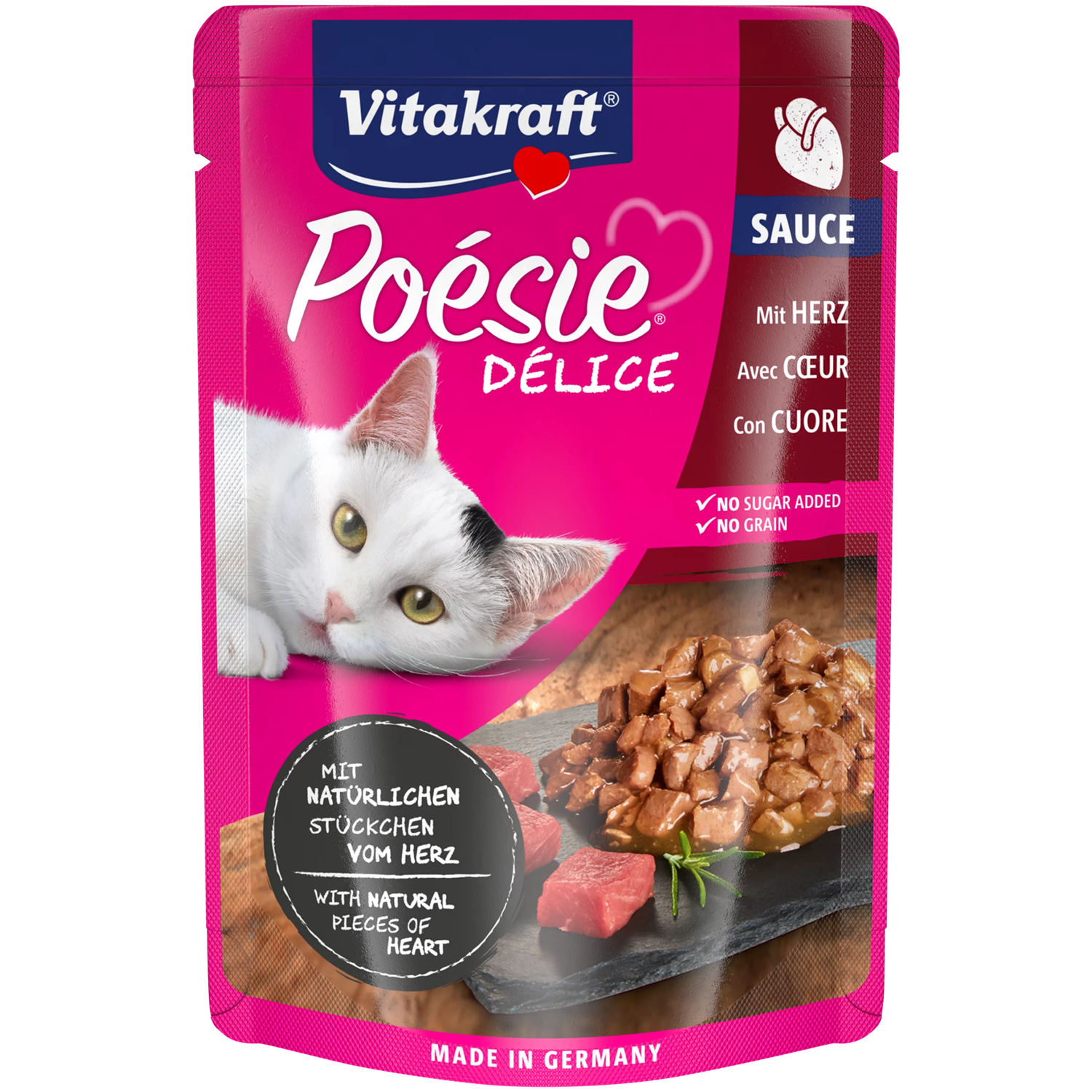 Vitakraft Poésie Délice Cat Wet Food - Heart in sauce - Shaking Tails