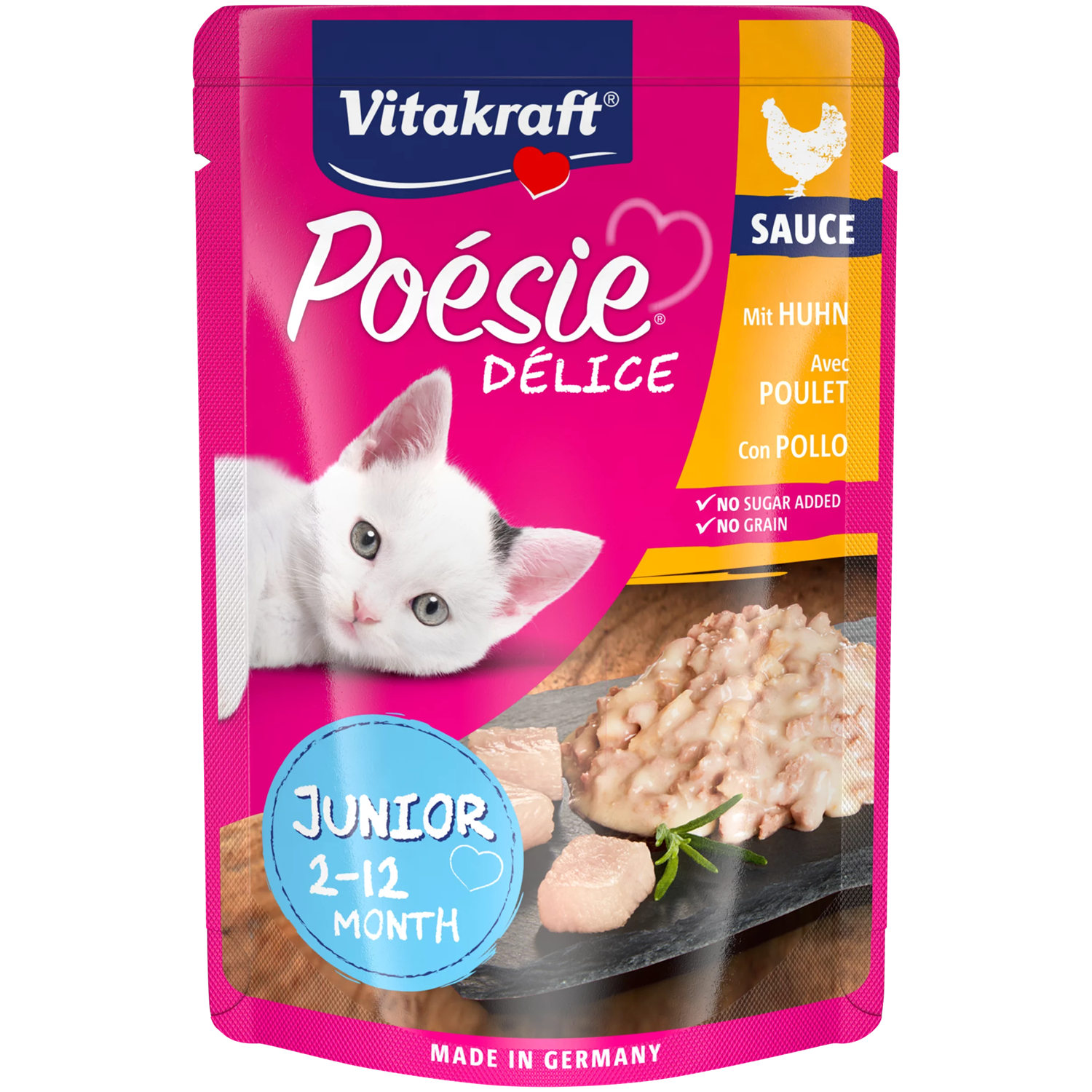 Vitakraft Poésie Délice Junior Cat Wet Food - Chicken Fillet - Shaking Tails