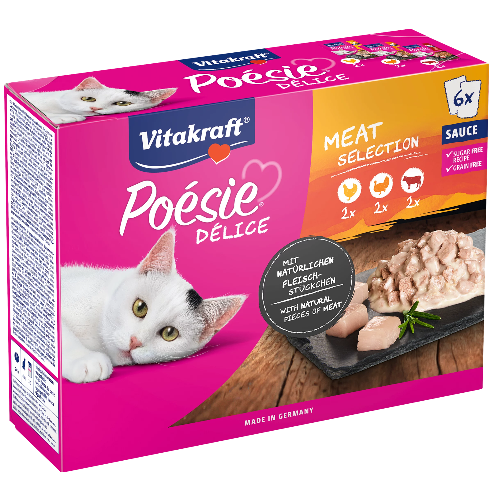 Vitakraft Poésie Délice in Sauce Multipack Cat Wet Food - Meat - Shaking Tails