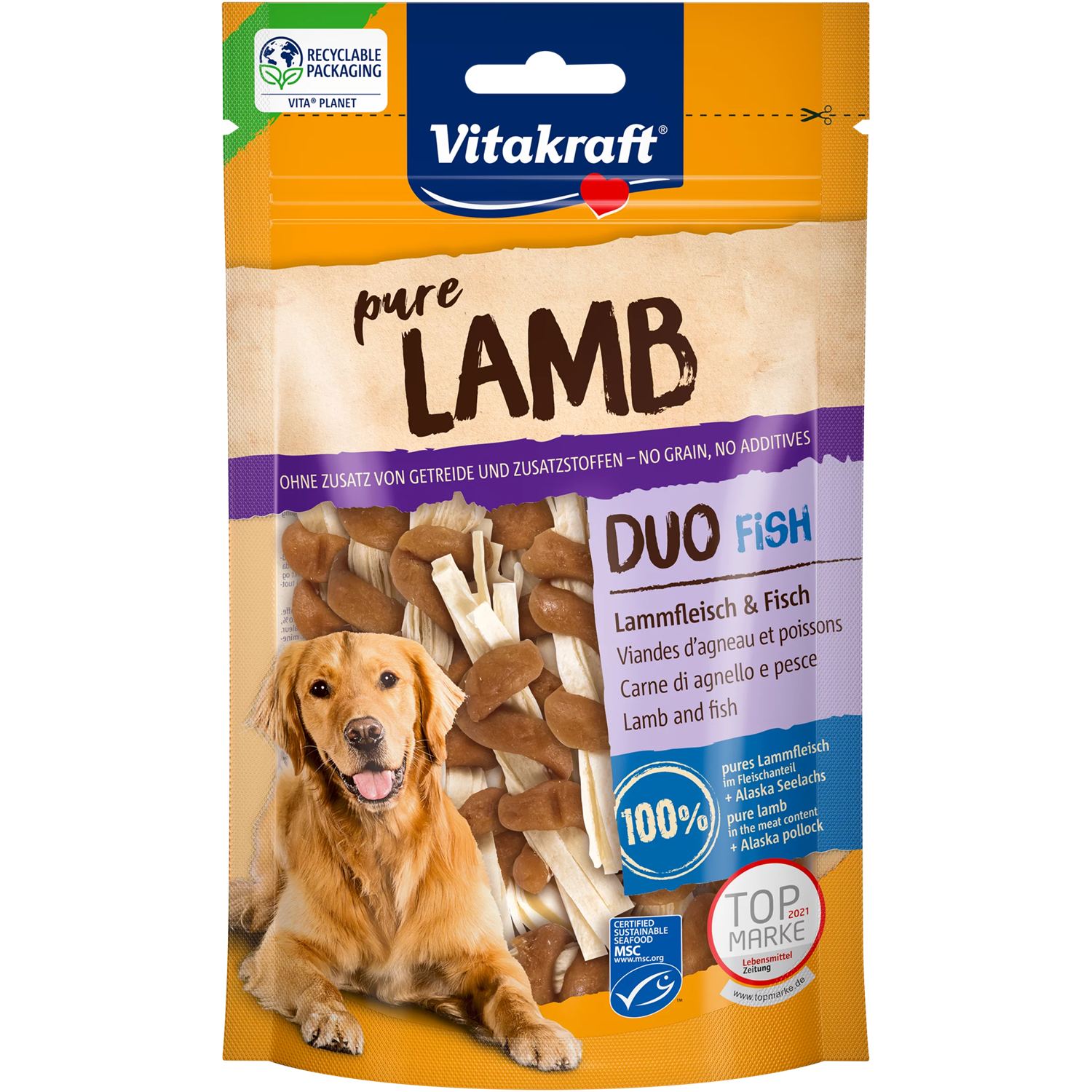 Vitakraft DUO Lamb & Fish Dog Treat - Shaking Tails