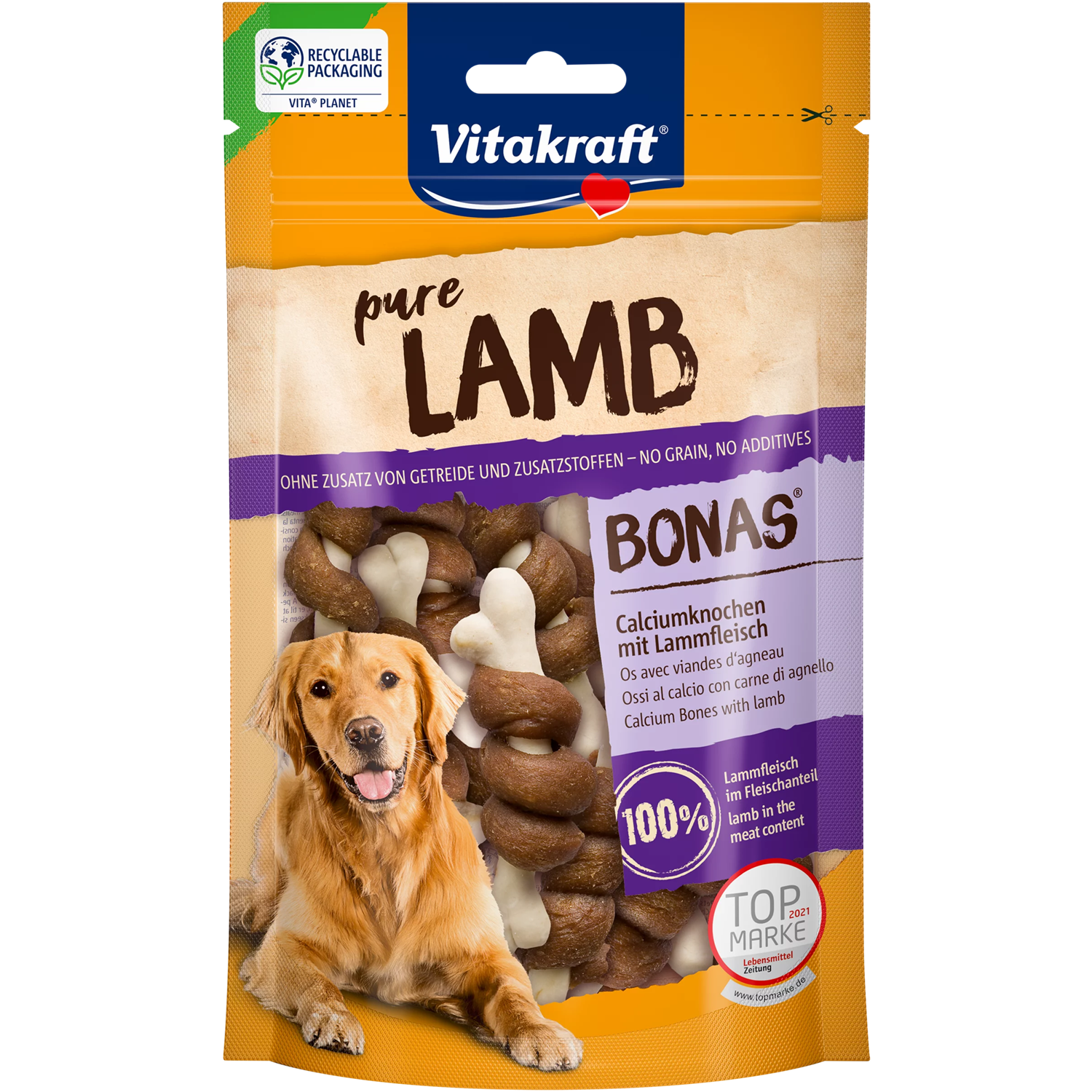 Vitakraft BONAS Calcium Bones Dog Treat - Lamb - Shaking Tails