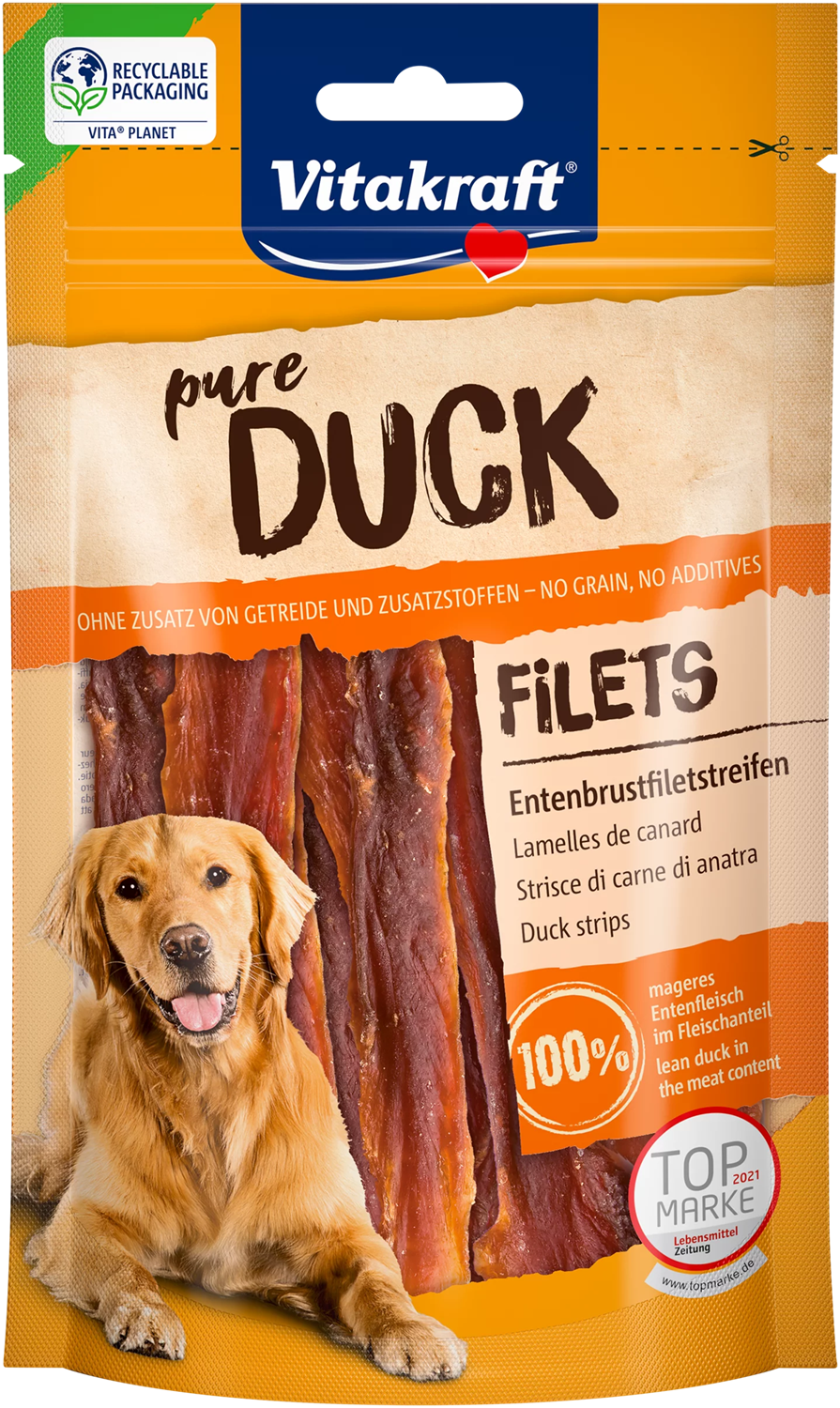 Vitakraft FILETS Dog Treat - Duck fillet strips - Shaking Tails