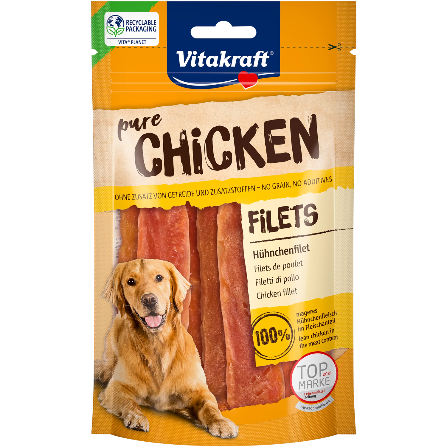 Vitakraft FILETS Dog Treat - Chicken fillet - Shaking Tails