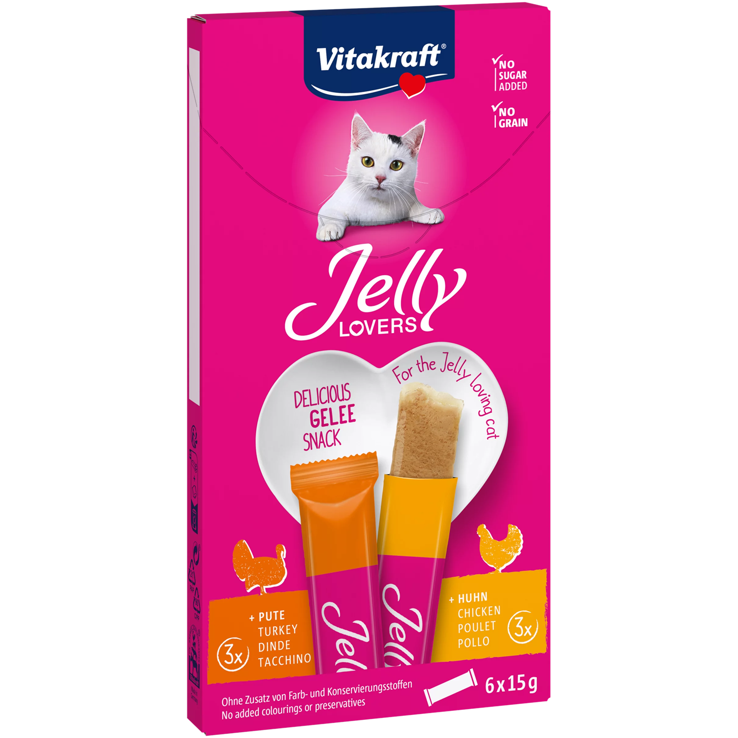 Vitakraft Jelly Lovers Cat Snack - Chicken & Turkey - Shaking Tails