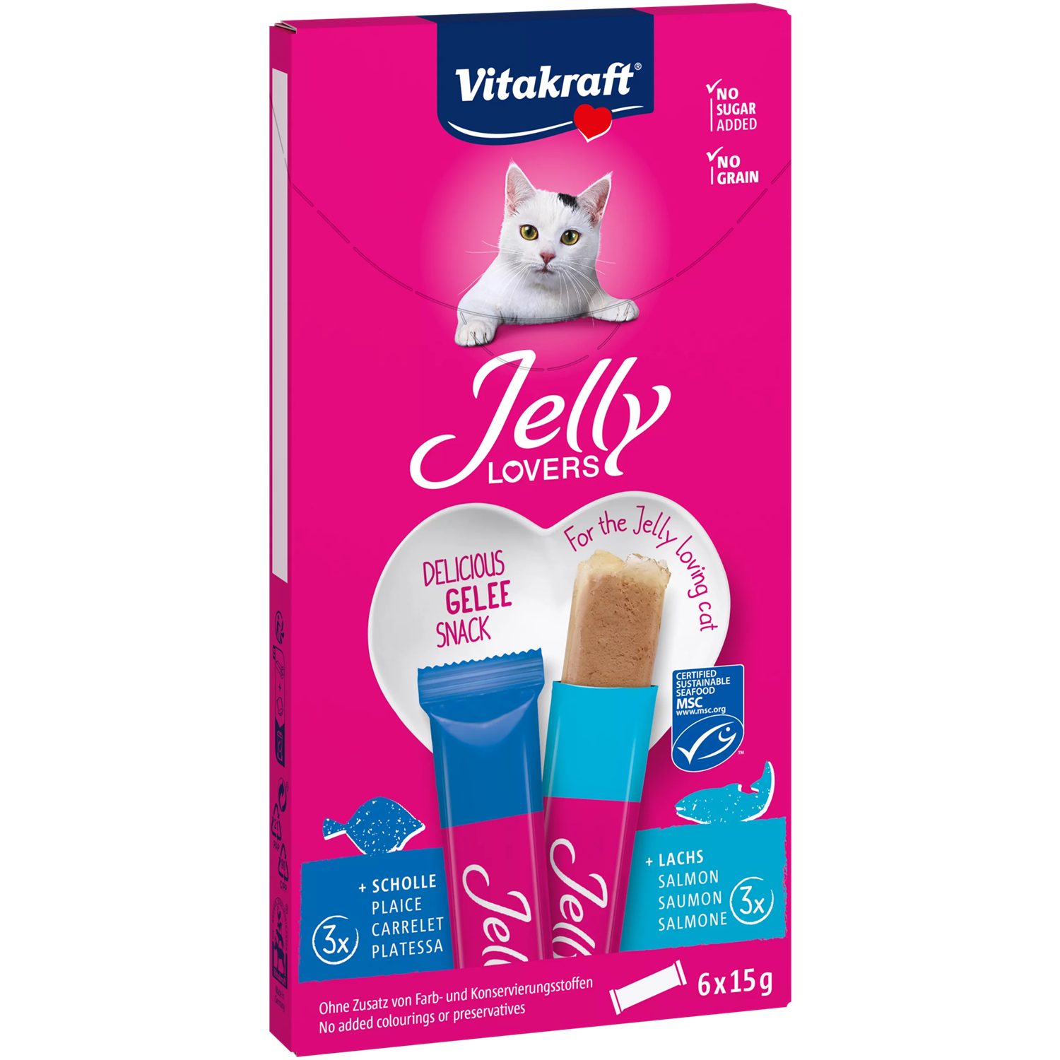 Vitakraft Jelly Lovers Cat Snack - Plaice & Salmon - Shaking Tails