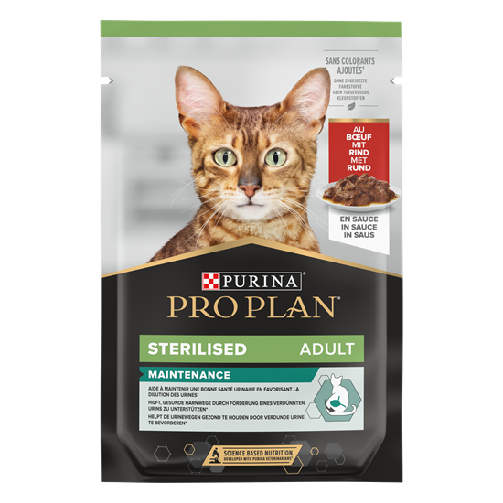 Purina Pro Plan - Sterelised Adult Maintenance Cat Wet Food - Beef in Gravy