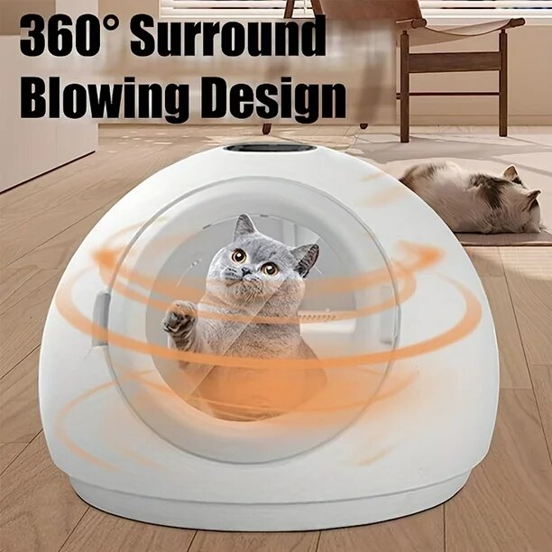 Fast Drying Blower for Cats and Small Dogs - Ultra-Quiet Dryer