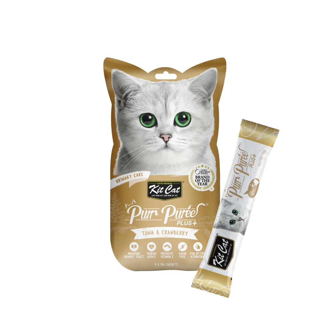 Kit Cat Purr Puree Plus+ Tuna & Cranberry (Urinary Care) - Shaking Tails