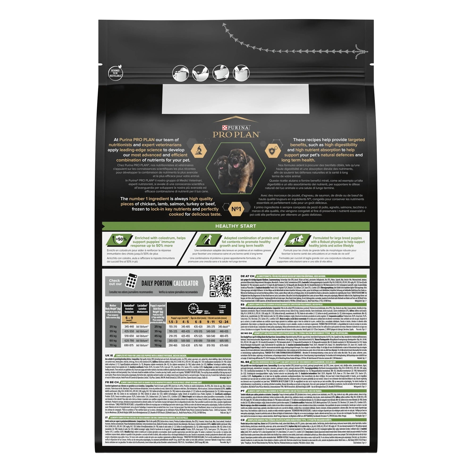 Purina Pro Plan - Large Athletic Puppy Robust Healthy Start Dog Dry Food - Chicken