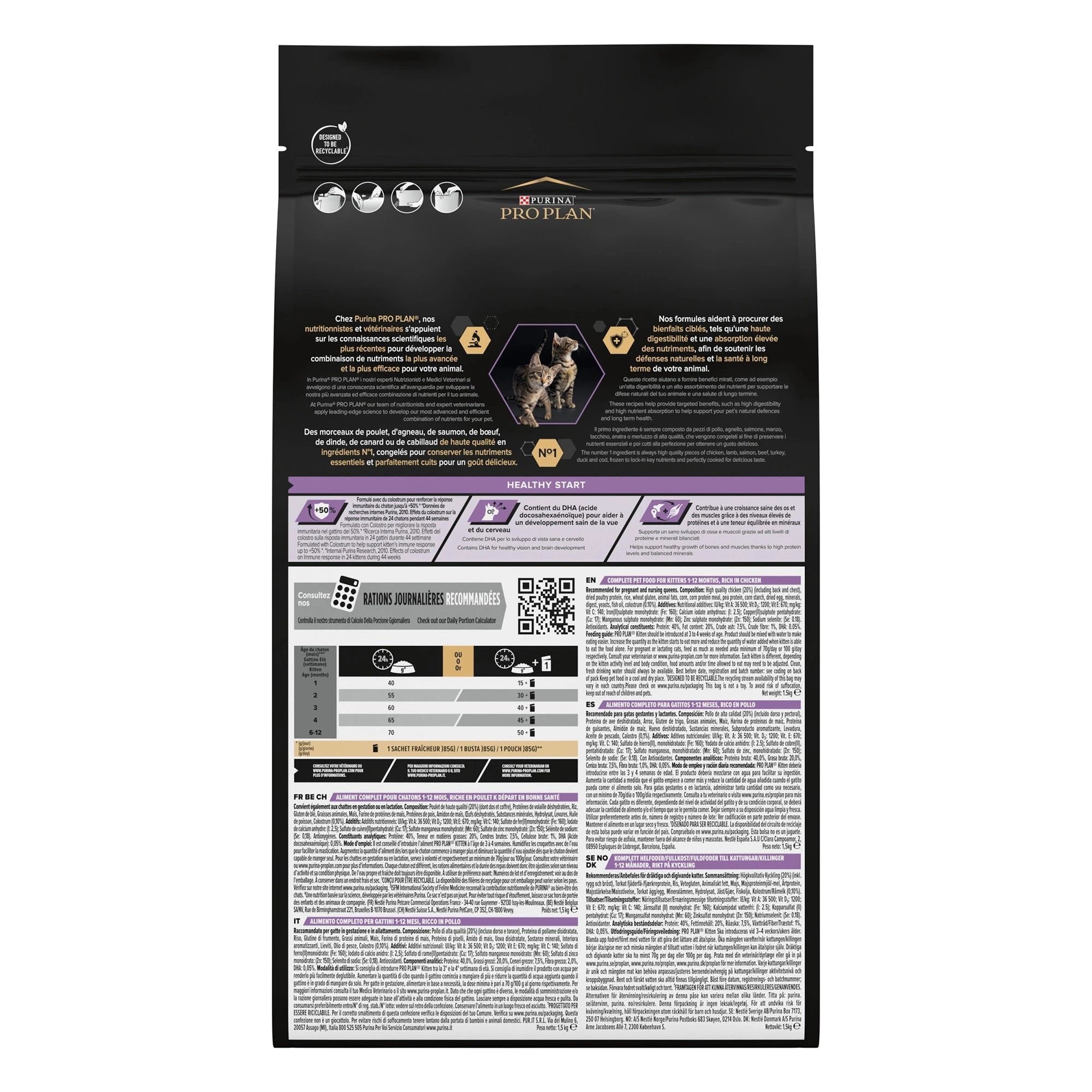 Purina Pro Plan - Kitten Healthy Start Cat Dry Food - Chicken