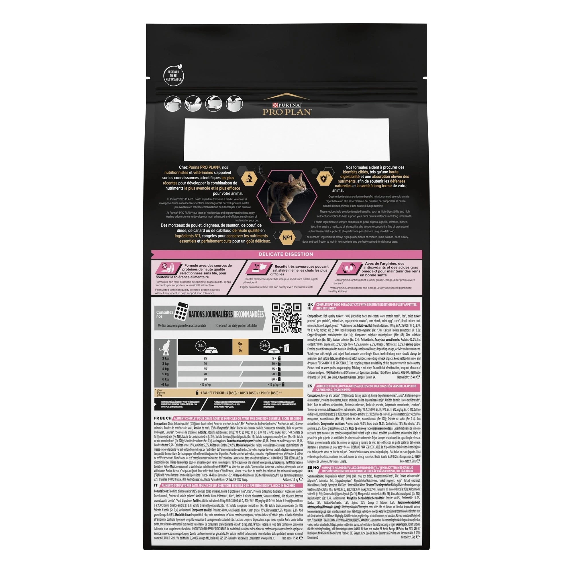 Purina Pro Plan - Adult Delicate Digestion Cat Dry Food - Turkey