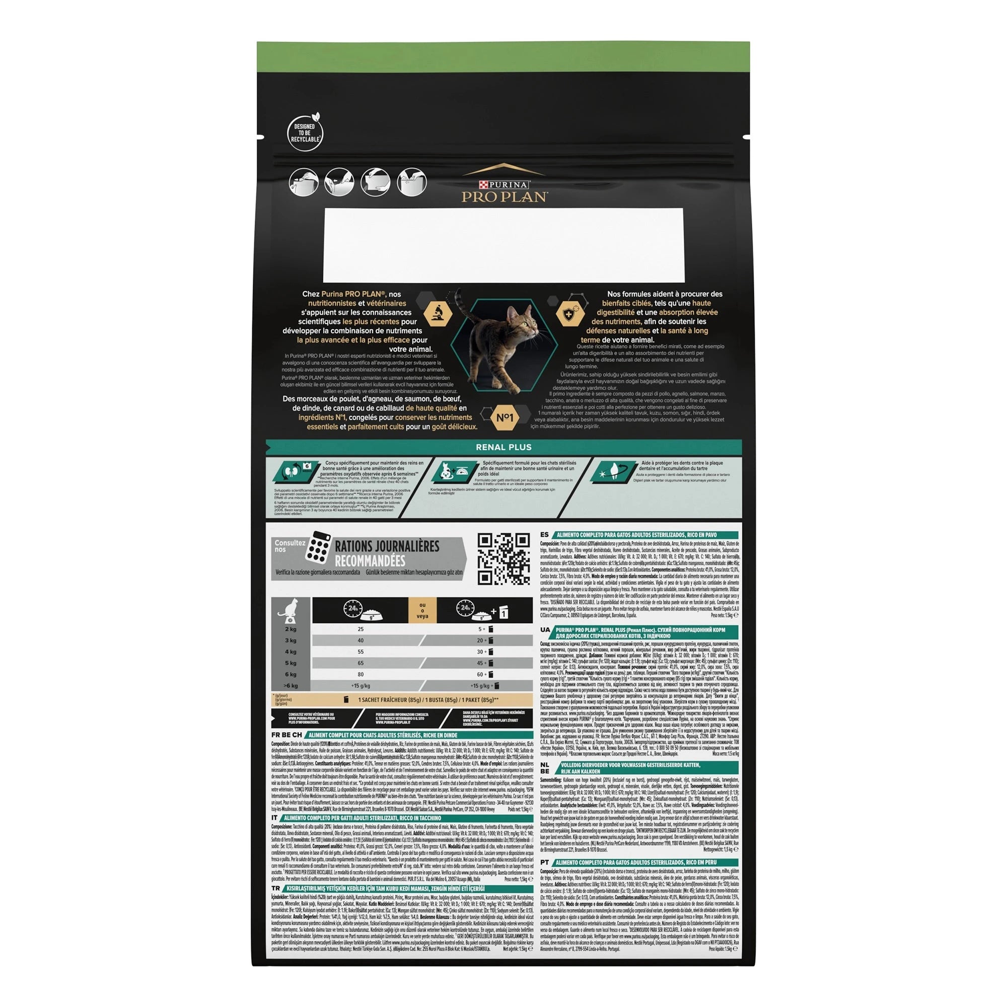 Purina Pro Plan - Sterilised Adult Renal Plus Cat Dry Food - Turkey