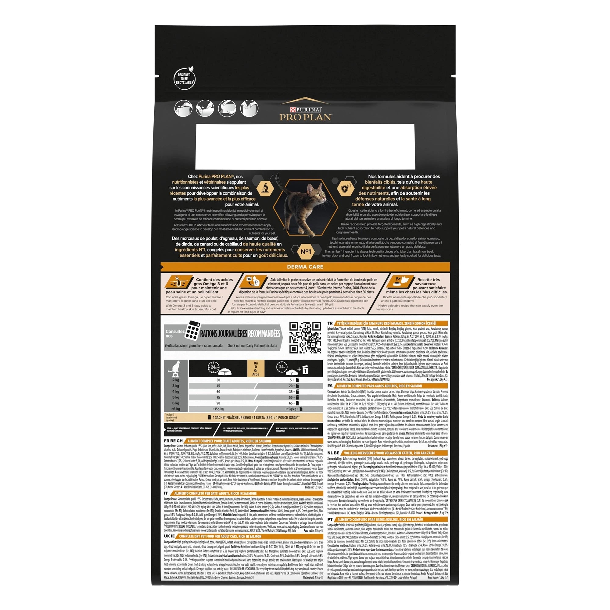 Purina Pro Plan - Adult Derma Care Cat Dry Food - Salmon