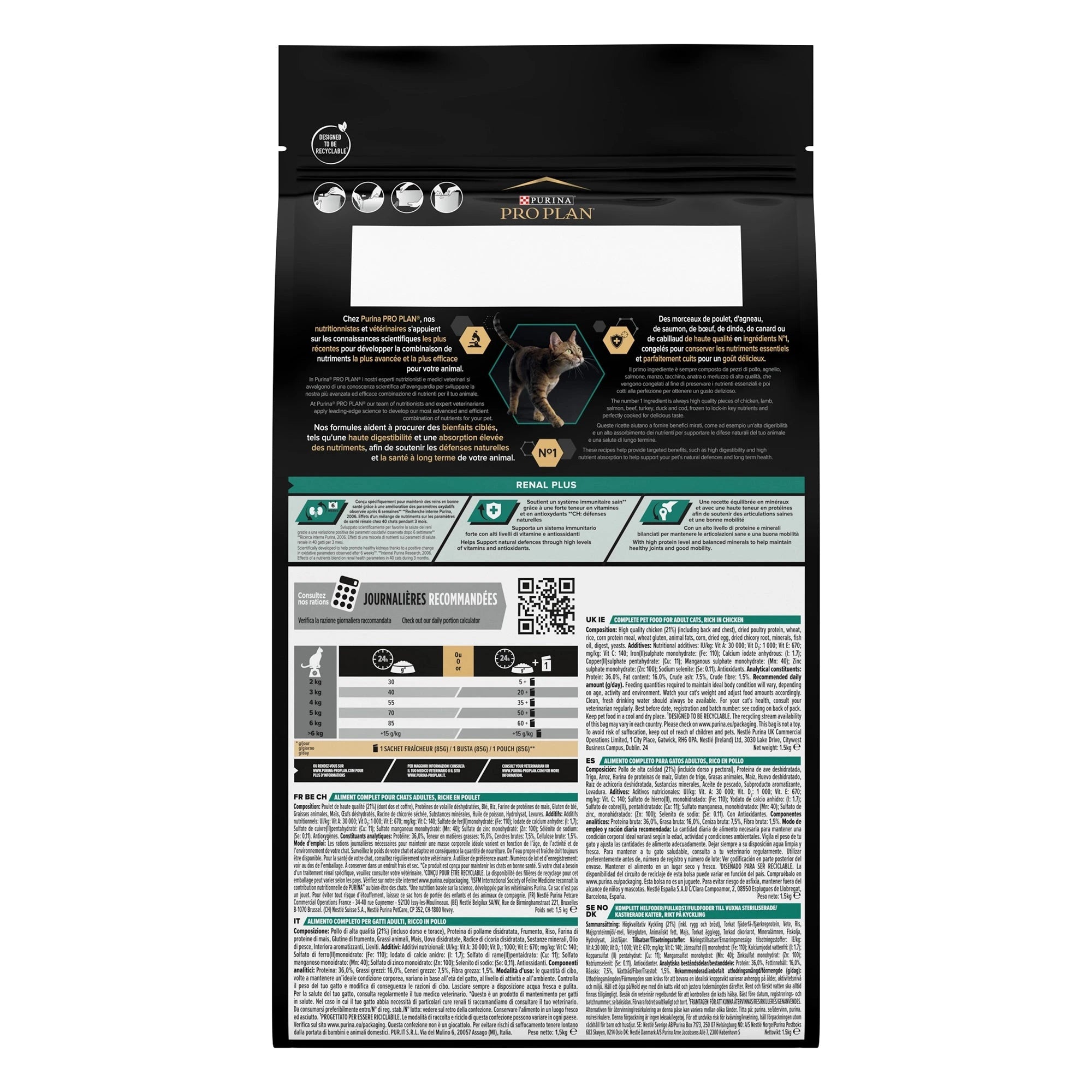 Purina Pro Plan - Adult Renal Plus Everyday Cat Dry Food - Chicken