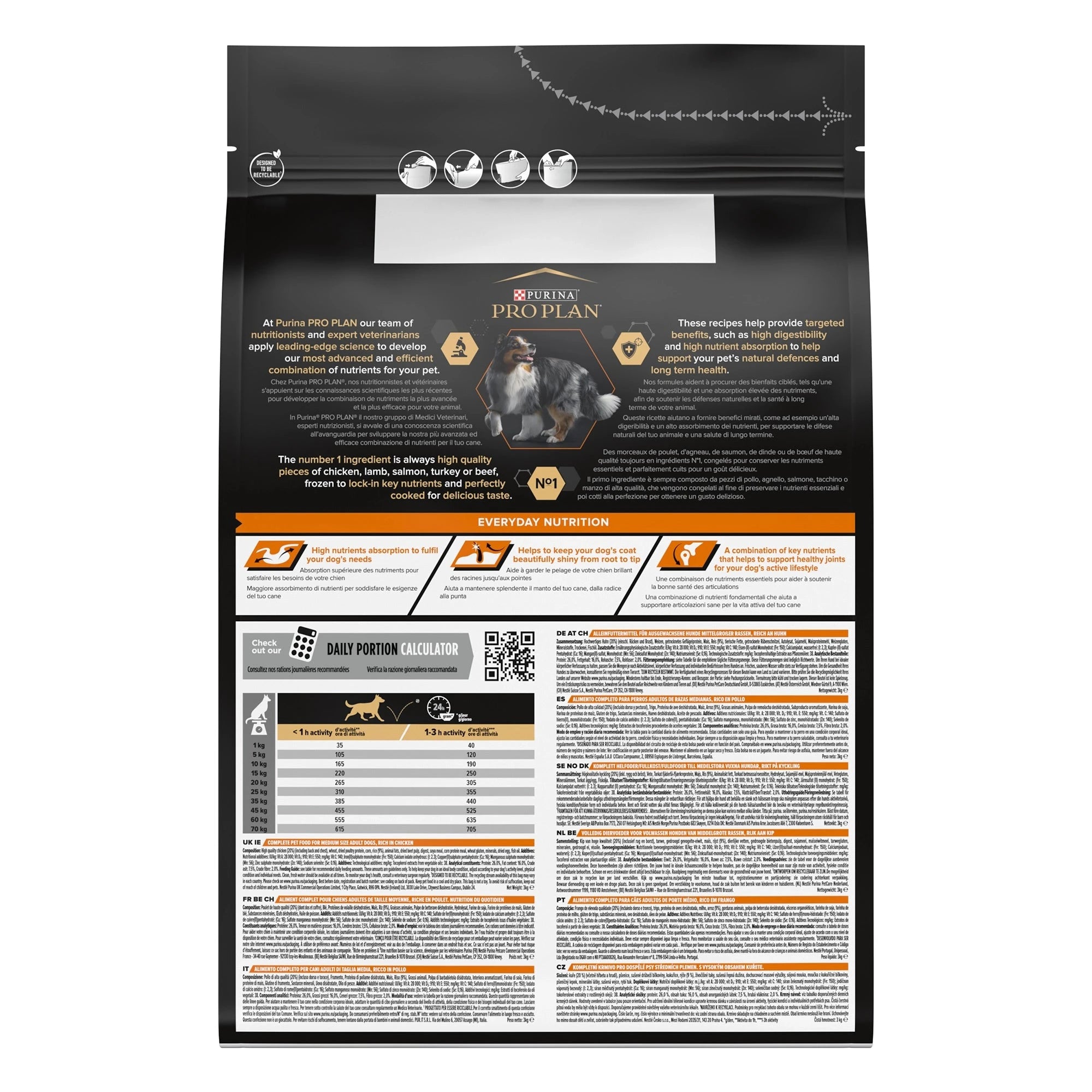 Purina Pro Plan - Medium Adult Everyday Nutrition Dog Dry Food - Chicken