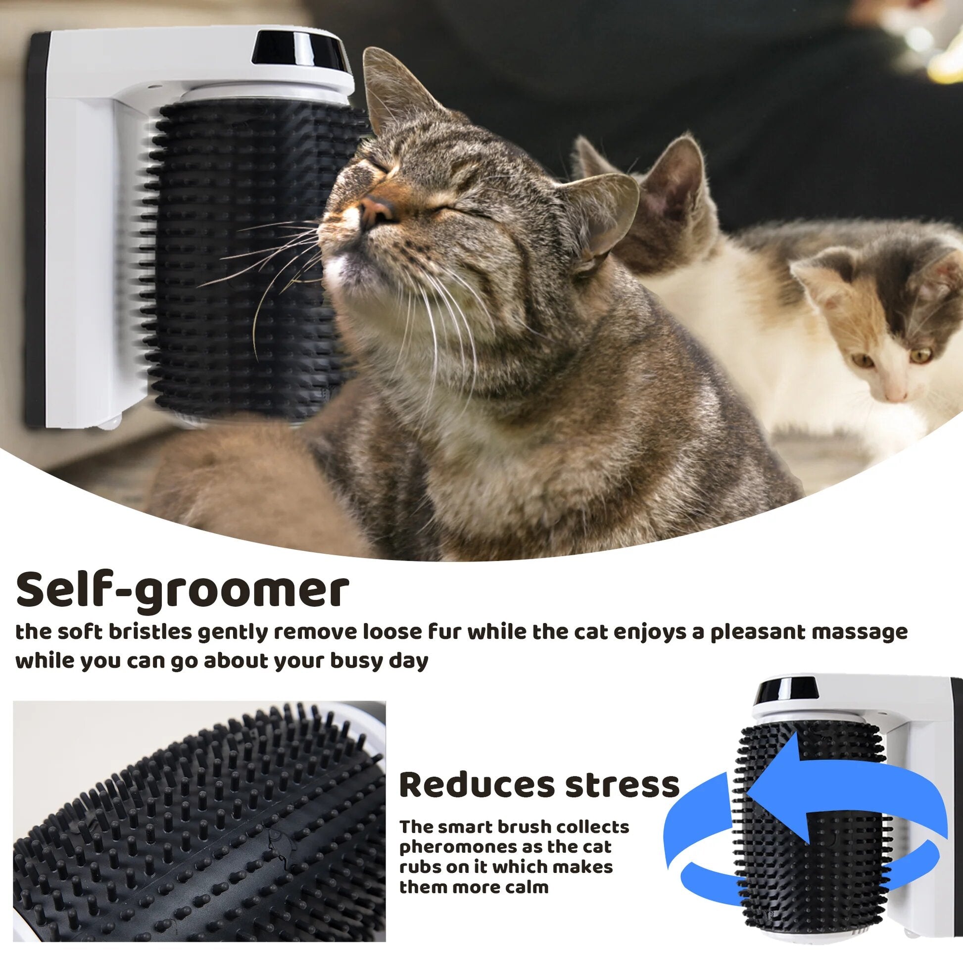 Cat Massage Smart Brush - Self-Cleaning Slicker