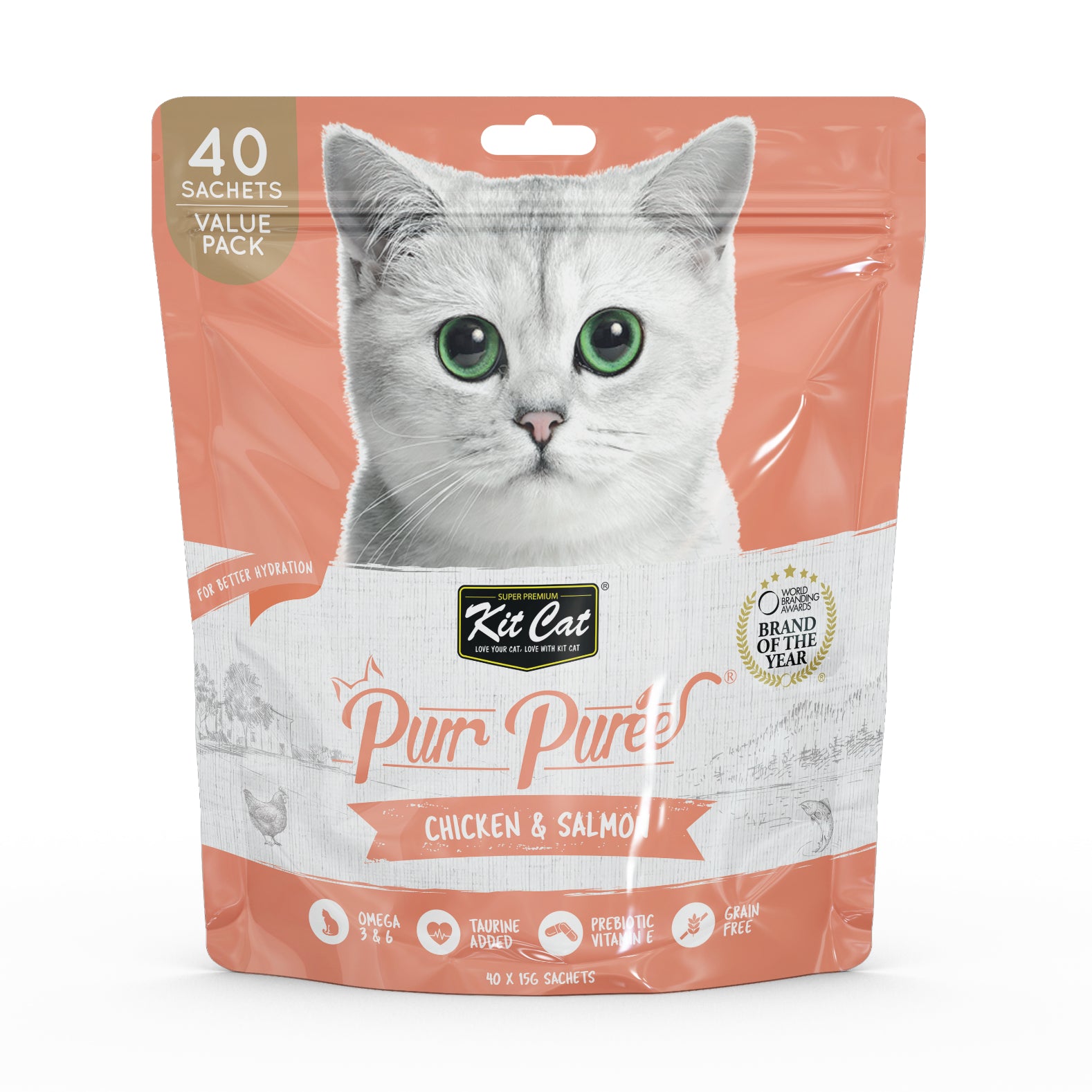 Kit Cat Purr Puree Value Pack – Chicken & Salmon - Shaking Tails