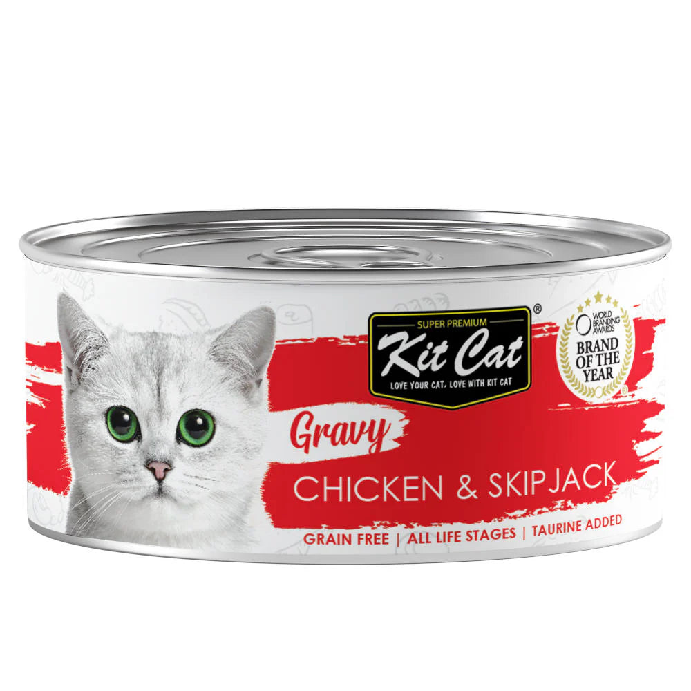 Kit Cat Gravy Canned Food - Chicken & Skipjack - Shaking Tails