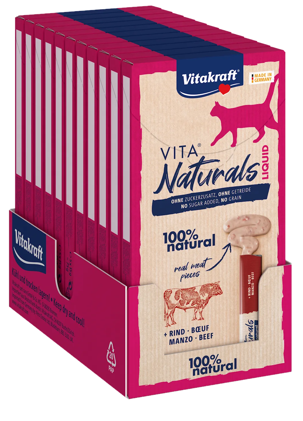 Vitakraft Vita Naturals Liquid Cat Snack - Beef - Shaking Tails