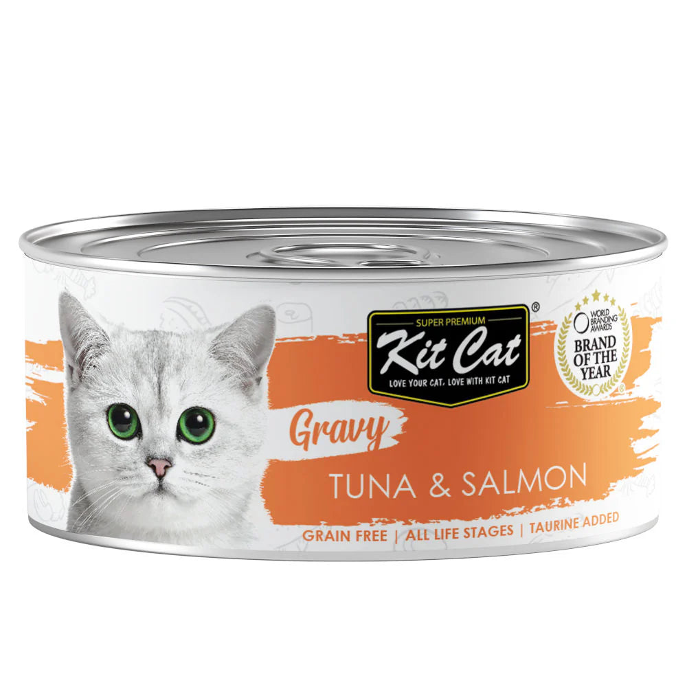 Kit Cat Gravy Canned Food - Tuna & Salmon - Shaking Tails