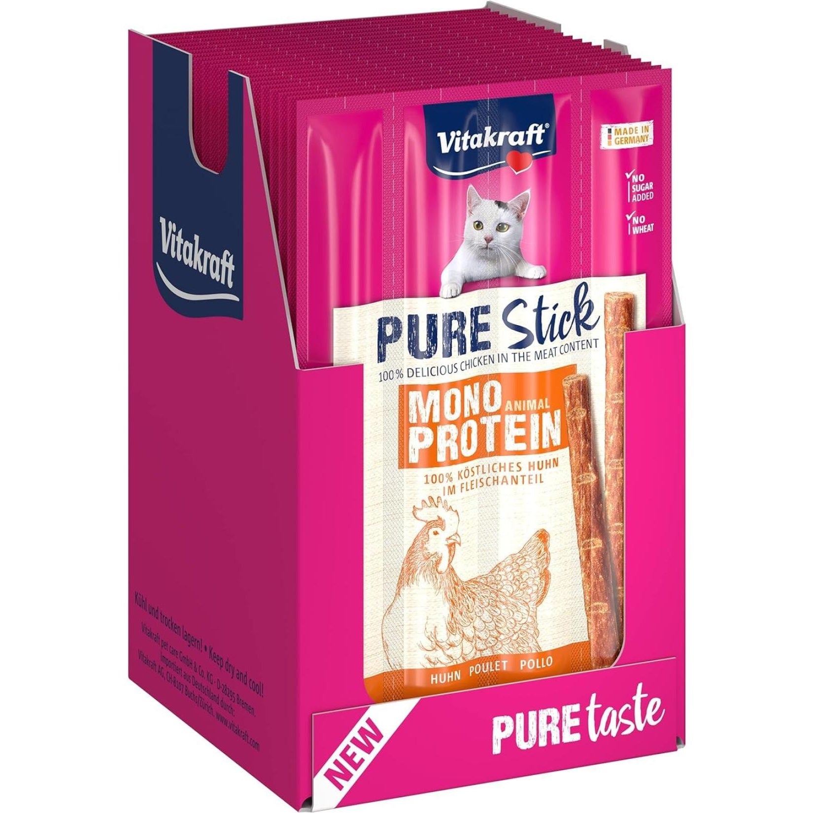Vitakraft Pure Stick Cat Snack - Chicken - Shaking Tails