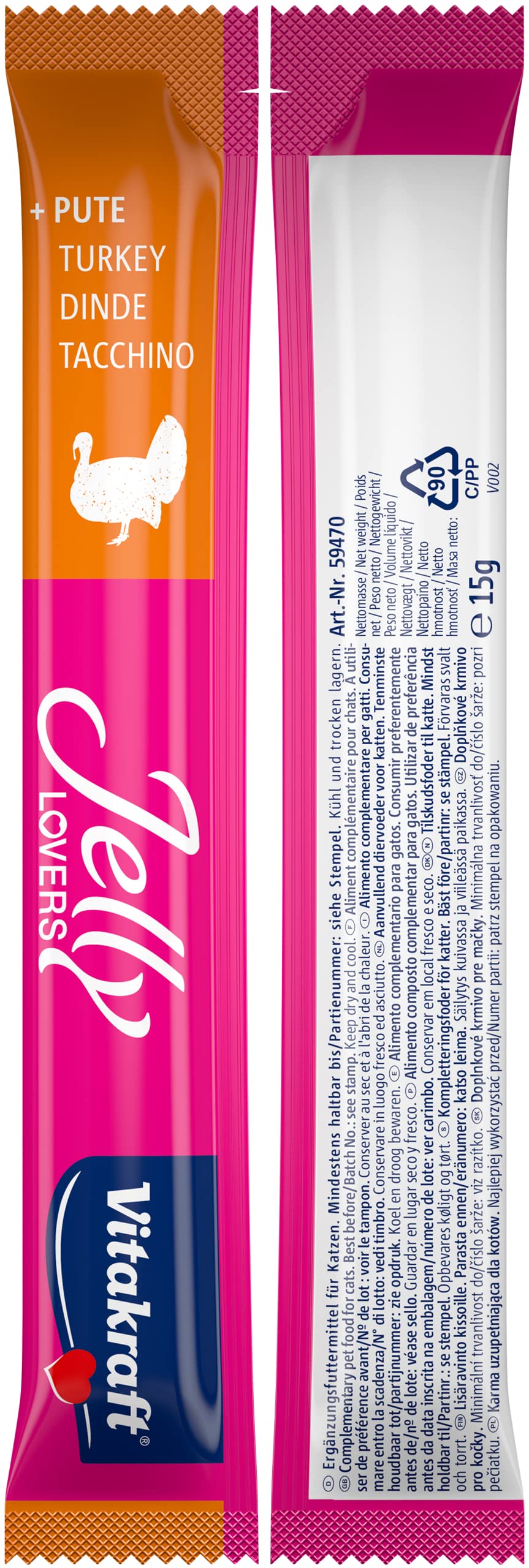 Vitakraft Jelly Lovers Cat Snack - Chicken & Turkey - Shaking Tails