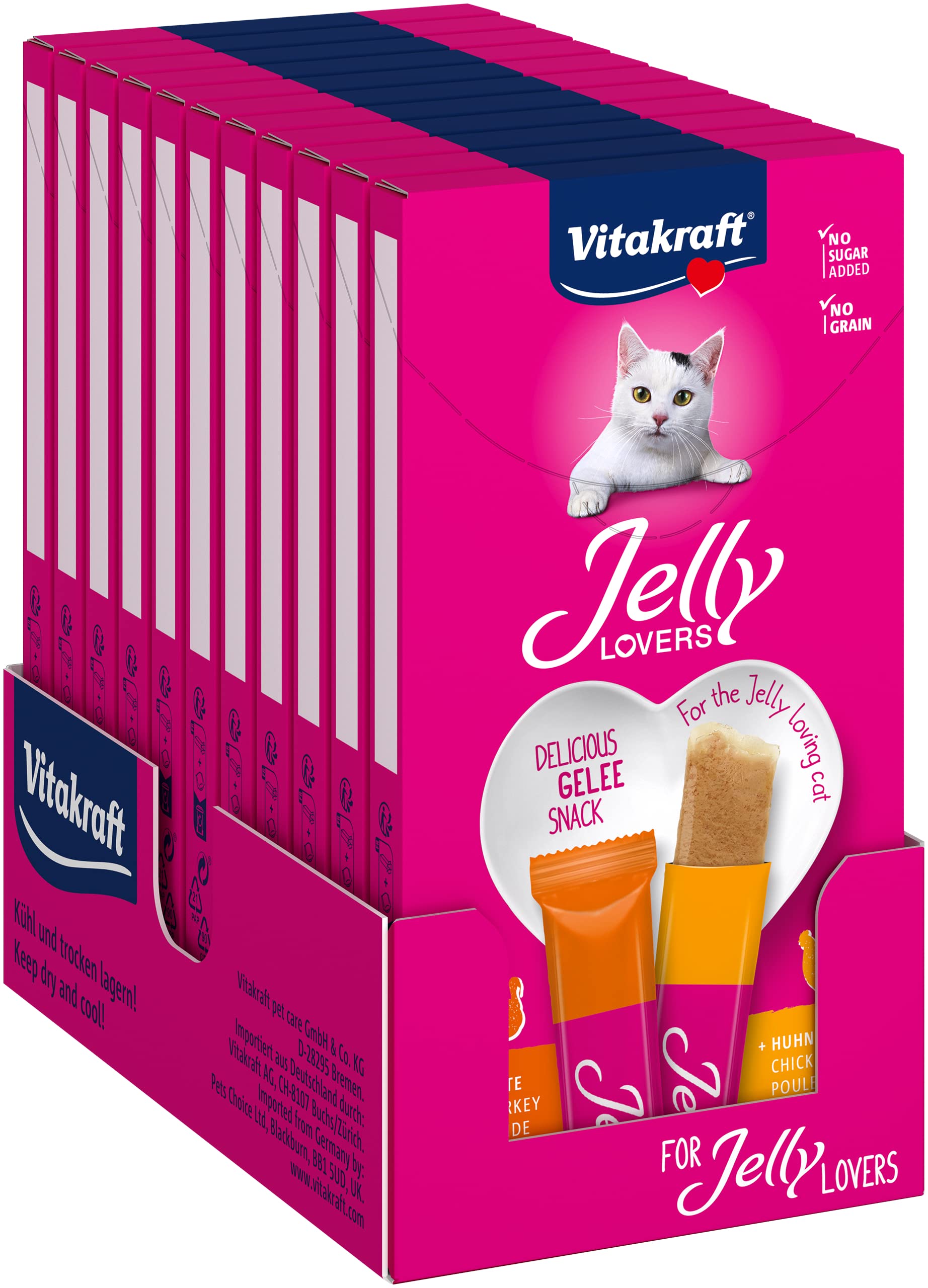 Vitakraft Jelly Lovers Cat Snack - Chicken & Turkey - Shaking Tails