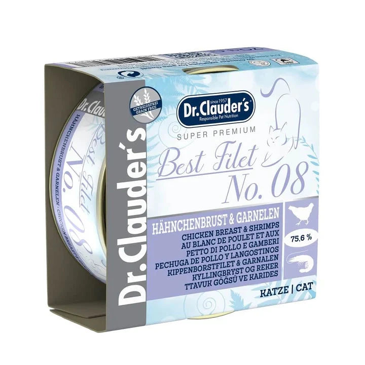 Dr.Clauder's Cat Wet Food - Chicken Breast & Shrimps